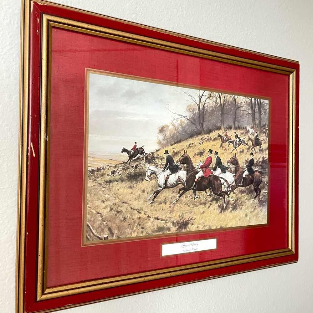 Vintage Framed Print “Gone Away” by George Wright